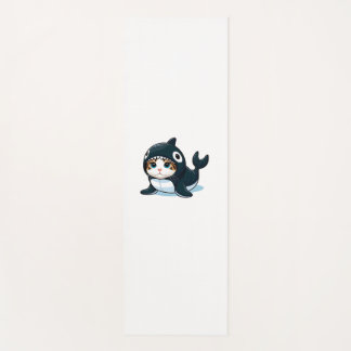 Cat in Orca Costume Yoga Mat