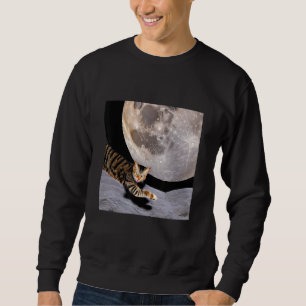 Cat In Outer Space Cute Kitten Kitty Strange Desig Sweatshirt