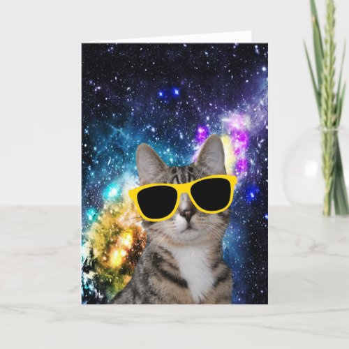 Cat in Outer Space Greeting Card