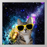 Cat in Outer Space Poster
