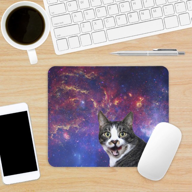 Cat in Outer Space Rawr Mouse Pad (Creator Uploaded)