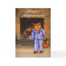 Cat in Pajamas, Happy Anniversary