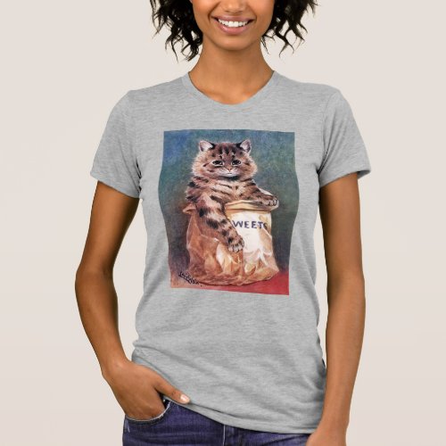 Cat in Paper Bag Louis Wain T_Shirt