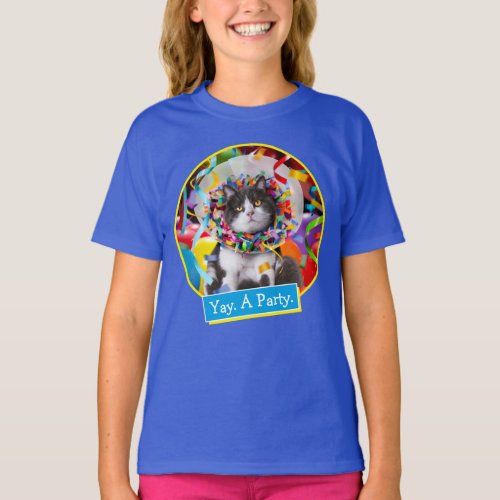 Cat In Party Cone T_Shirt