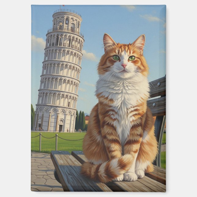 Cat in Pisa Italy Magnet (Front)
