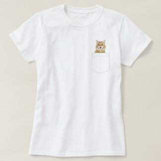 Cat In Pocket | Custom Pet Photo T-Shirt