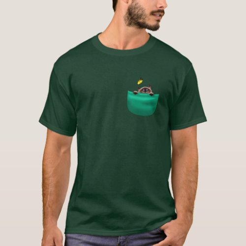 Cat in Pocket T_Shirt