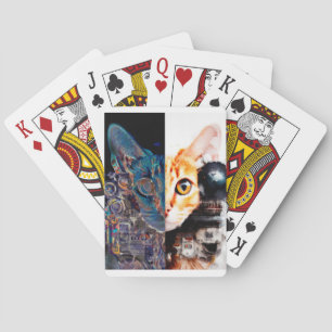 Cat in Poker Cards