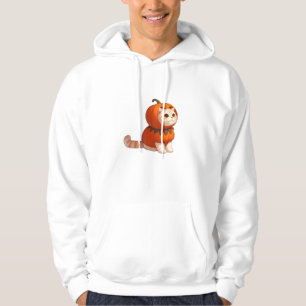 Cat in Pumpkin Costume for Halloween  Hoodie