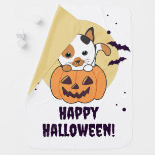 Cat In Pumpkin Sweet Cats Happy Halloween Baby Bla Blanket
