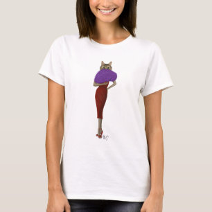 Cat In Red Dress T-Shirt