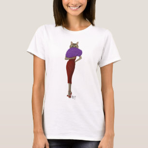 Cat In Red Dress T-Shirt