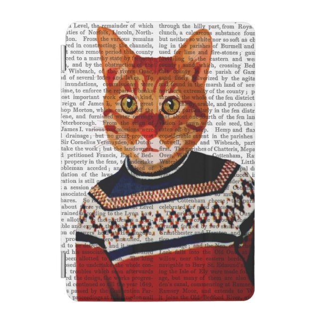Cat in Ski Sweater 2 iPad Mini Cover (Front)