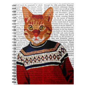 Cat in Ski Sweater 2 Notebook