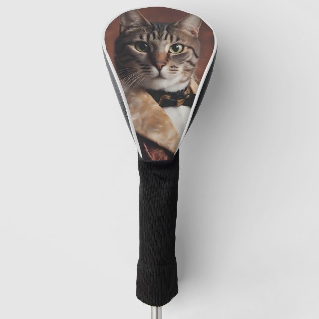Cat in Smoking Jacket Golf Head Cover (Front)