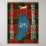 Cat in Sock Countdown to Christmas Advent Calendar Poster<br><div class="desc">This mischievous cat is hiding in a Christmas stocking just waiting for children to help it count down the days until December 25 by coloring in the days on an advent calendar poster.</div>