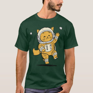 Cat in Space Funny Cat Gift Retro Vintage Funny Ca T-Shirt