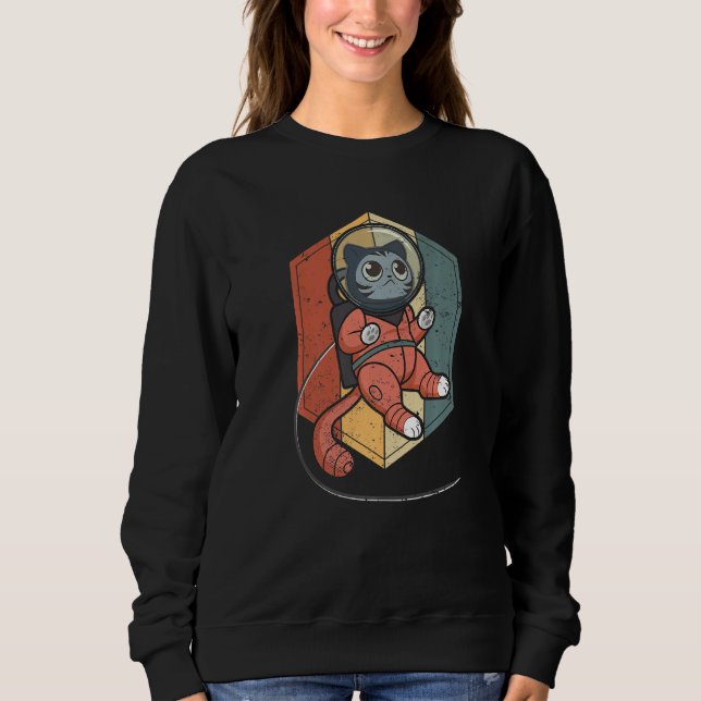 Cat in Space Space Cat Nerdy  1 Sweatshirt (Front)