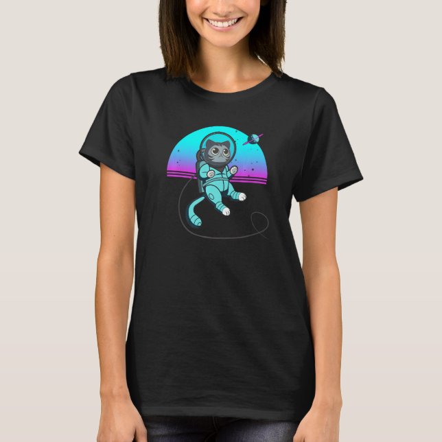 Cat in Space Space Cat Nerdy  3 T-Shirt (Front)