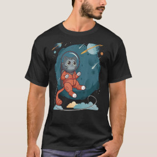 Cat in Space Space Cat Nerdy 4 T-Shirt