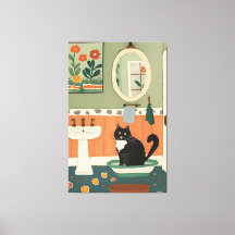 Cat in the bathroom V14