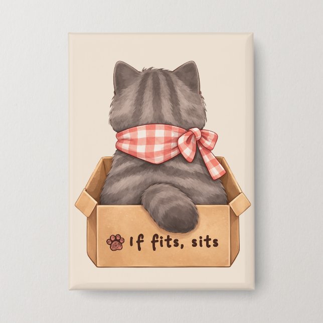 Cat in The Box Button (Front)