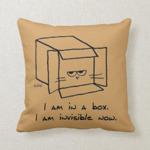 Cat in the Box - Funny Cat Pillow