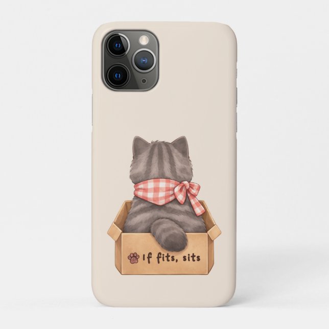 Cat in The Box iPhone Case (Back)