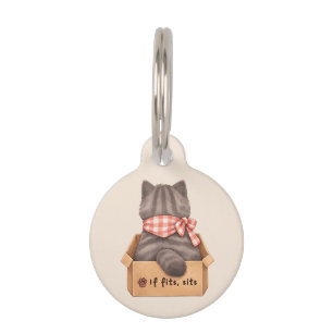Cat in The Box Pet ID Tag