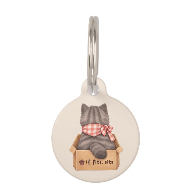 Cat in The Box Pet ID Tag (Front)