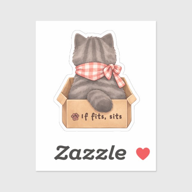 Cat in The Box Sticker (Sheet)