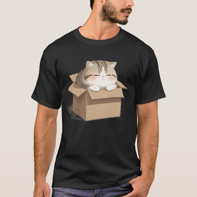 Cat in the Box T-Shirt (Front)