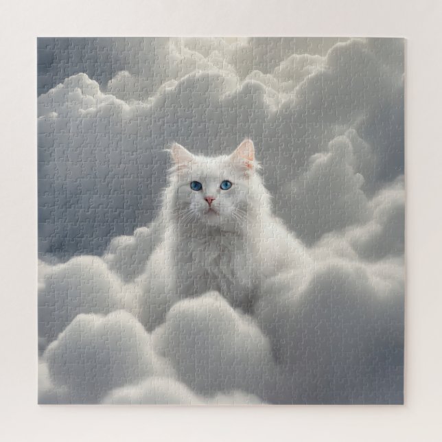 Cat in the clouds jigsaw puzzle (Vertical)