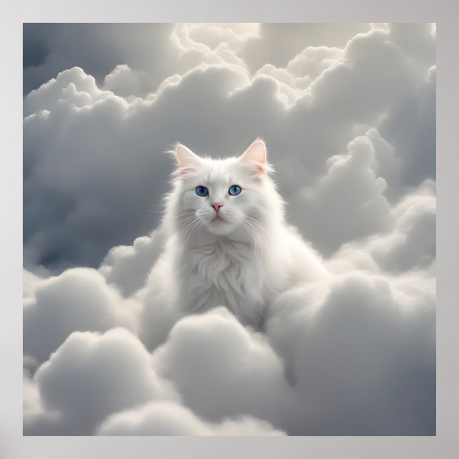 Cat in the clouds poster (Front)