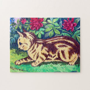 Cat in The Flower Garden, Louis Wain Jigsaw Puzzle