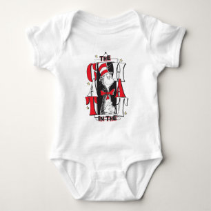 Cat In the Hat B&W Text Baby Bodysuit