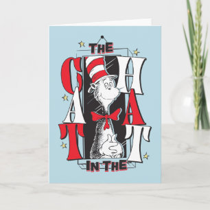 Cat In the Hat B&W Text Card