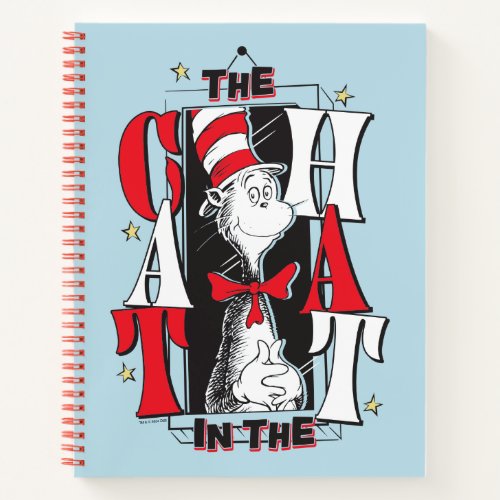 Cat In the Hat  BW Text Notebook