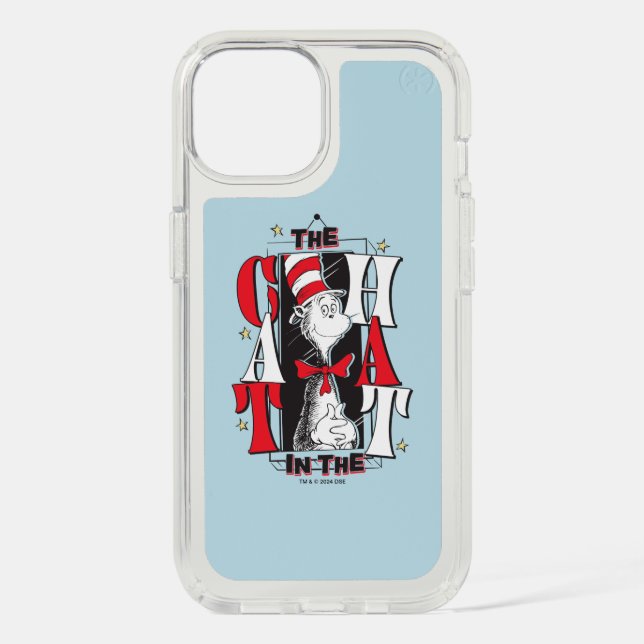 Cat In the Hat | B&W Text Speck iPhone Case (Front)