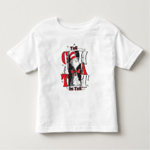 Cat In the Hat B&W Text Toddler T-shirt