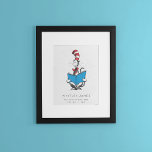 Cat in the Hat Baby Birth Stats Poster<br><div class="desc">This sweet Cat in the Bat baby poster is the perfect gift for your new baby. Personalize by adding your child's name,  birth date and birth details.</div>