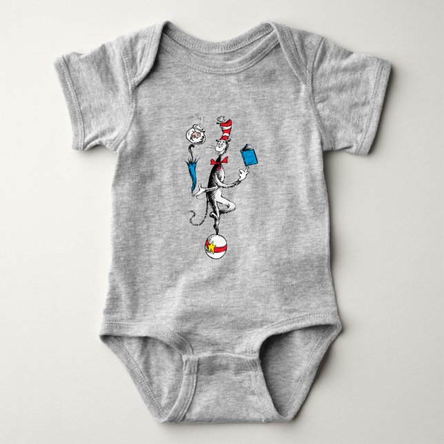 Cat in the Hat Balancing Act Baby Bodysuit (Front)