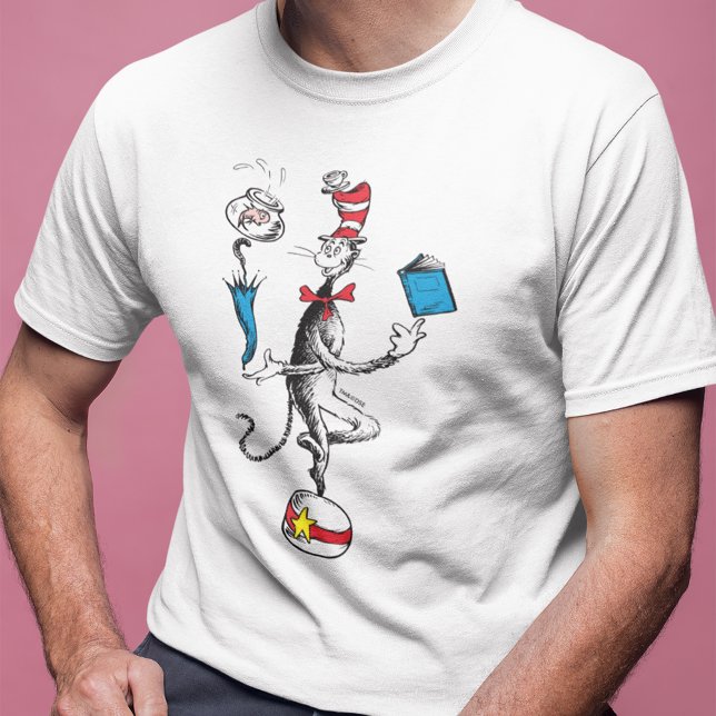 Cat in the Hat Balancing Act T-Shirt (Person wearing shirt)