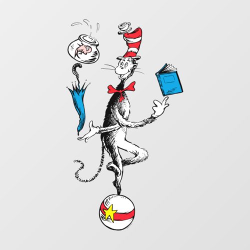 Cat in the Hat Balancing Act Wall Decal