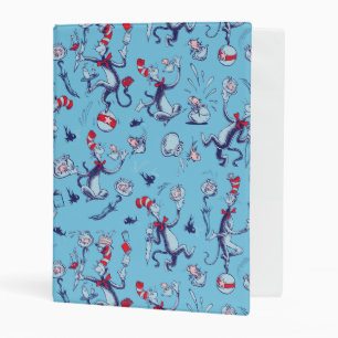 Cat In The Hat   Blue Pattern Mini Binder