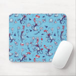 Cat In The Hat | Blue Pattern Mouse Pad