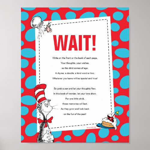 Cat in the Hat Book Guest Book Party Sign