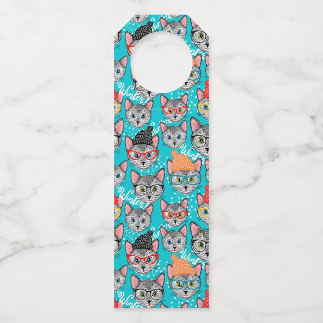 Cat in the hat  bottle hanger tag (Front)