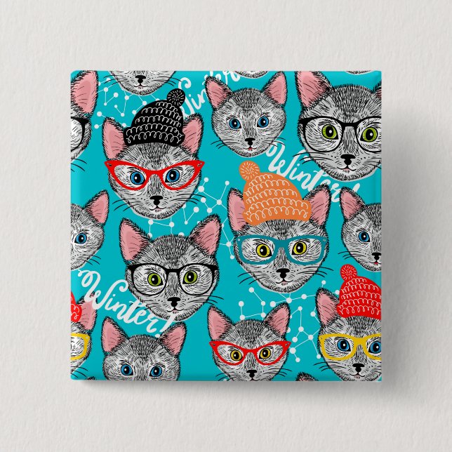 Cat in the hat button (Front)