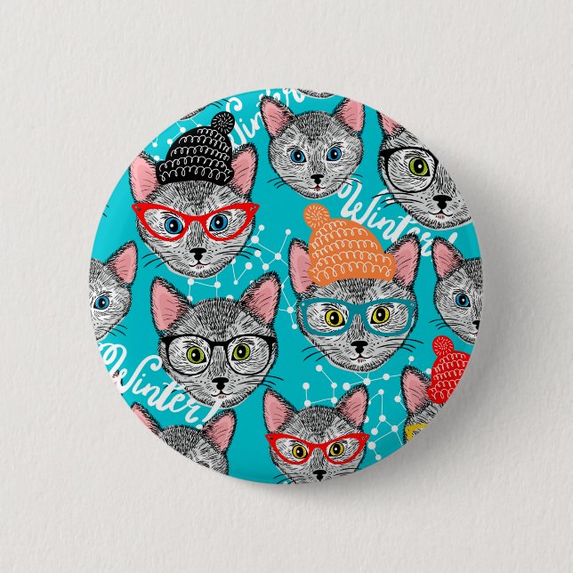 Cat in the hat button (Front)